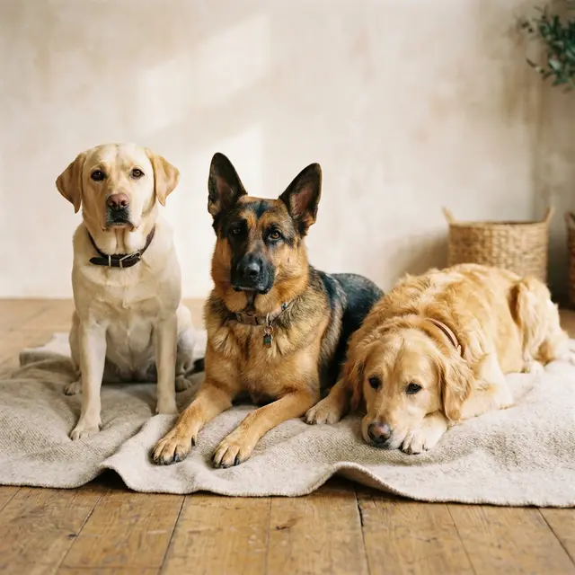 大型犬と先住犬・先住猫の対面手順。最初の失敗を防ぐ同居スタートの基本のサムネイル